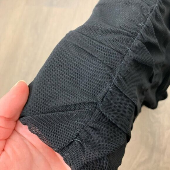 White Fox Boutique Corset Top Cropped Bustier Draped Black Whimsygoth Size XS - Picture 6 of 16